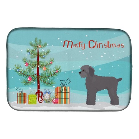 Carolines Treasures Grey Schnoodle Christmas Tree Dish Drying Mat CK3865DDM